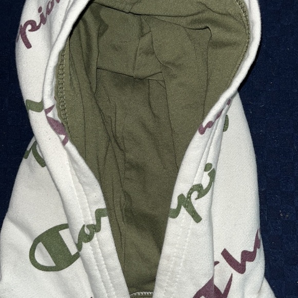 Youth Champion Hoodie Sweatshirt white Pullover Size L-Allover Graphics - Picture 9 of 10